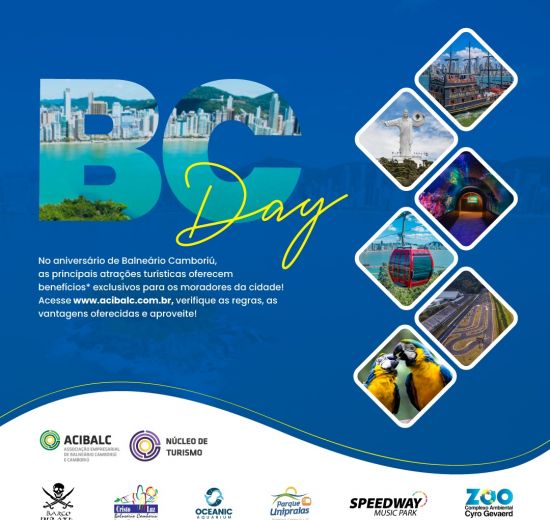 BC Day - No mês de aniversário de Balneário, atrativos turísticos oferecem descontos especiais para moradores 
