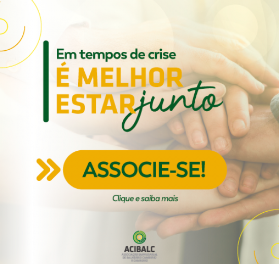 Em tempos de crise, é melhor estar junto. Associe-se!