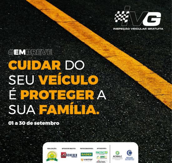 Núcleo Automotivo da Acibalc promove Inspeção Veicular Gratuita durante todo o mês de setembro