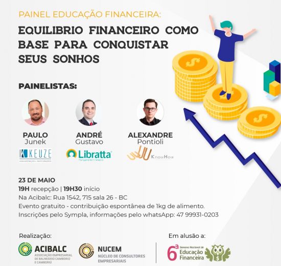 Painel sobre equilíbrio financeiro acontece na próxima quinta-feira em Balneário Camboriú