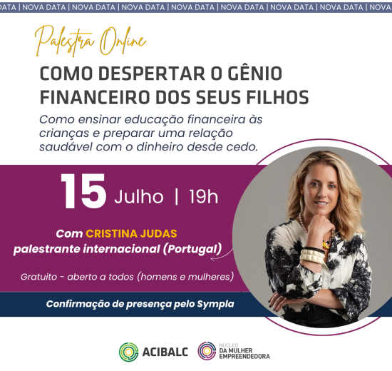 Palestra sobre educação financeira infantil é transferida para 15 de julho