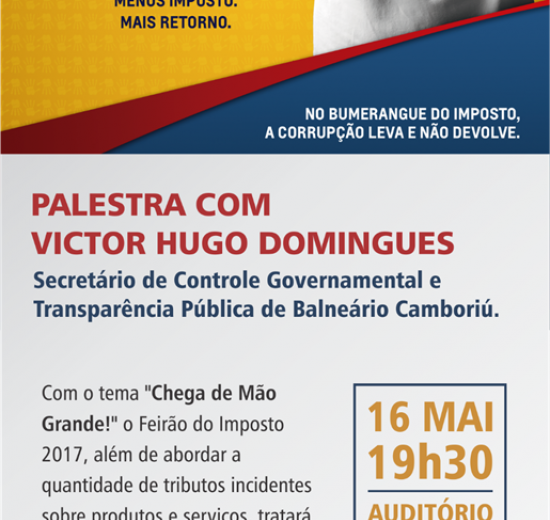 Palestra sobre gestão de recursos públicos marca Feirão do Imposto em Balneário Camboriú 